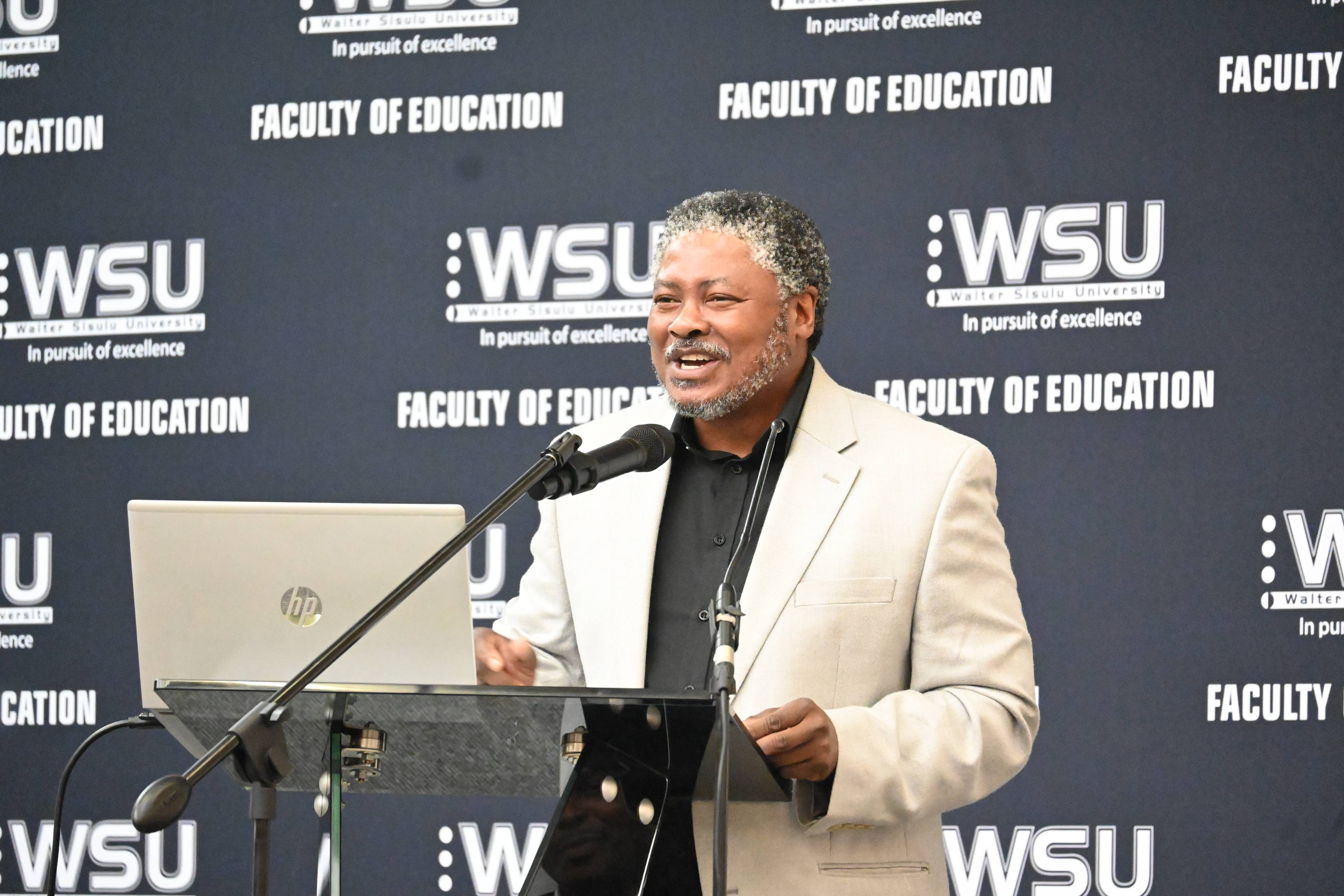WSU Faculty of Education Executive Dean, Professor Bongani bantwini speaks at the 2025 State of the Faculty Address (SOFA) BANTWINI HIGHLIGHTS PROGRESS AND VISION AT 2025 FACULTY OF EDUCATION SOFA