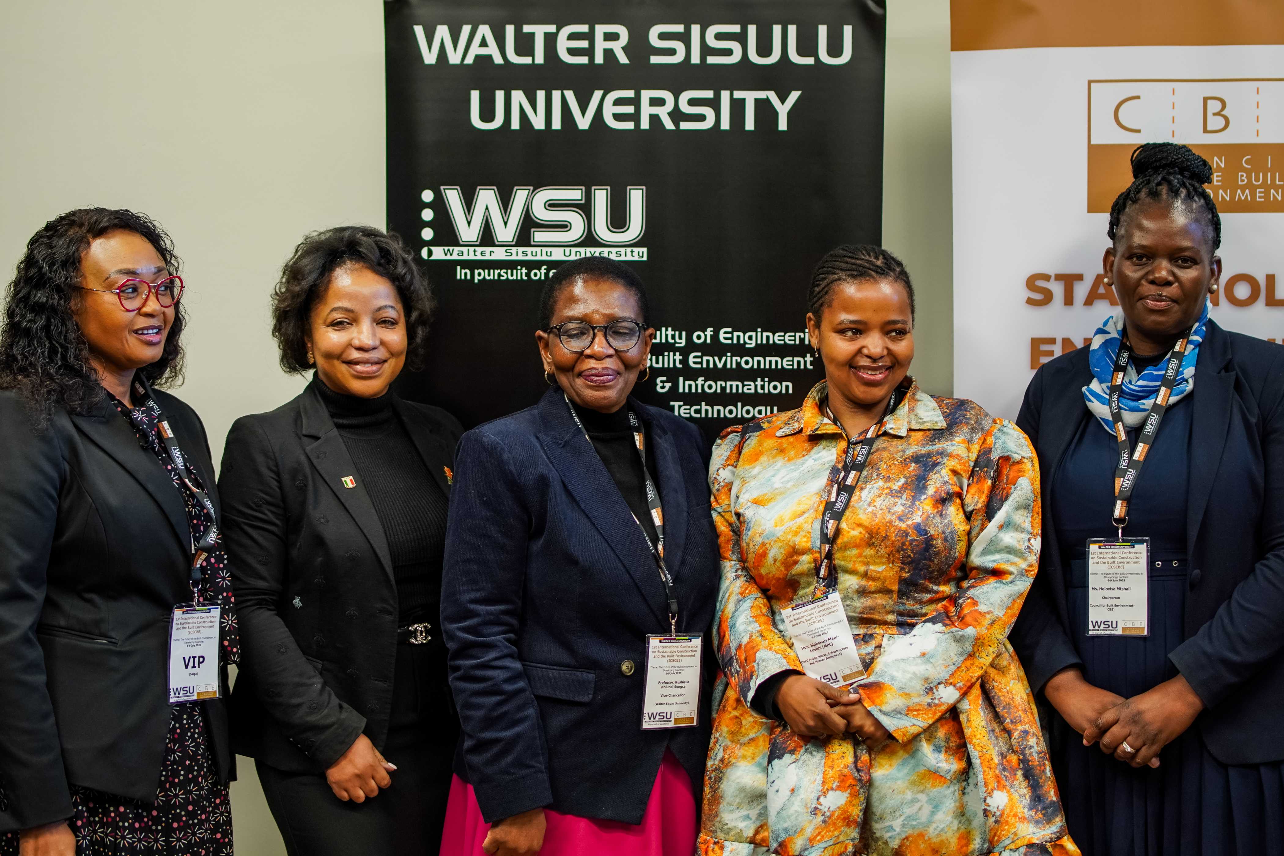 WSU Vice-Chancellor, Professor Rushiella Nolundi Songca opened the WSU-CBE International Conference on Sustainability in Construction in the Build Environment at the Potsdam Campus. FUTURE OF THE BUILT ENVIRONMENT IN DEVELOPING COUNTRIES "AN URGENT MATTER", SAYS WSU VC